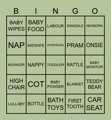 BABY HOOKER BINGO Card