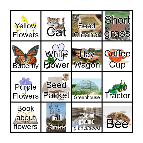 Prairie Restorations Bingo Card