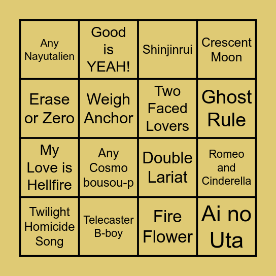 MIKU EXPO EU 2024 Bingo Card