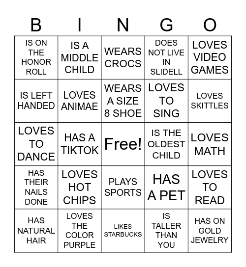 FIND SOMEONE WHO..... Bingo Card