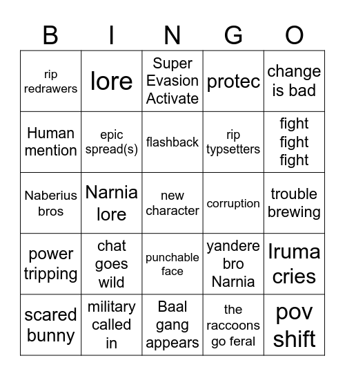 Crazy Time Bingo Card