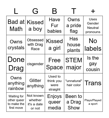 Queer Bingo Card