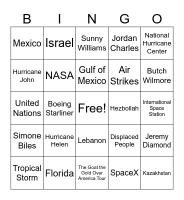 CNN 10 9/25/24 Bingo Card