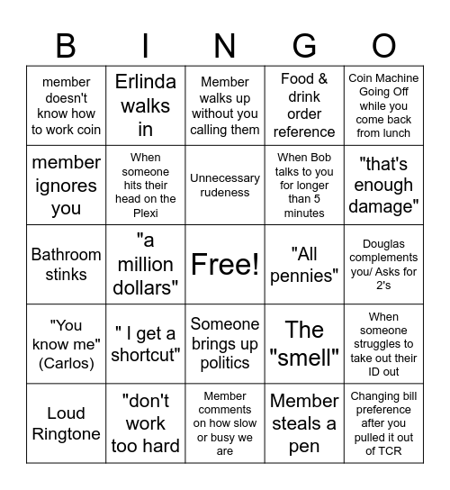 Valencia Teller Bingo Card