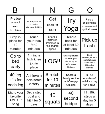 Haunted Bingo W3 Bingo Card