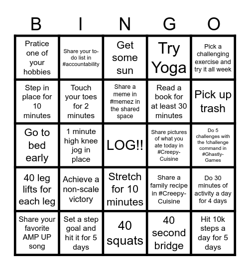 Haunted Bingo W3 Bingo Card