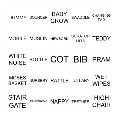 BABY BINGO Card