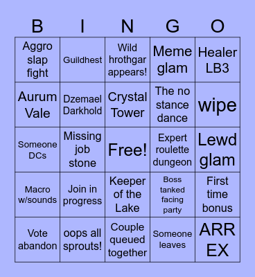 Mentor Roulette Bingo Card