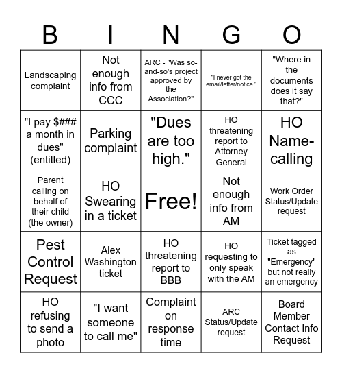 RSS Bingo Card