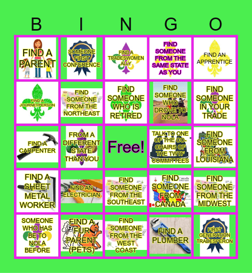 TWTF NOLA BINGO Card