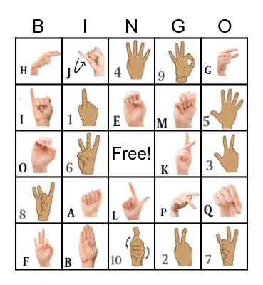 ASL BINGO Card