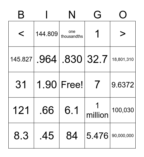 Test Prep Bingo Card