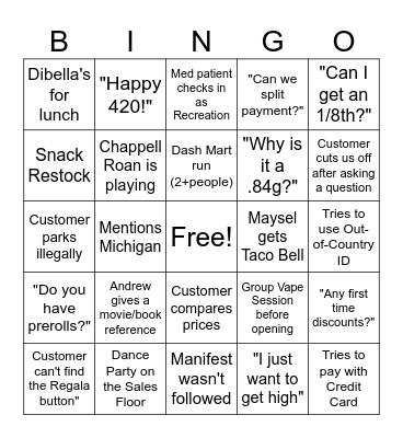 The Landing CLE Bingo Card