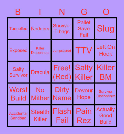 Chaos Bingo Card