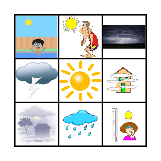 Weather BINGO Card
