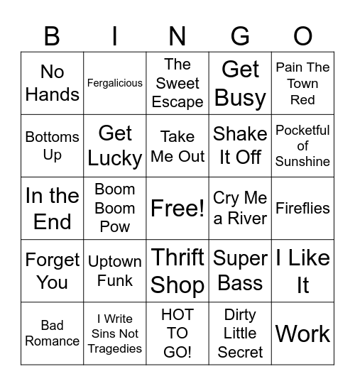 21st Century Music Bingo #4 Bingo Card