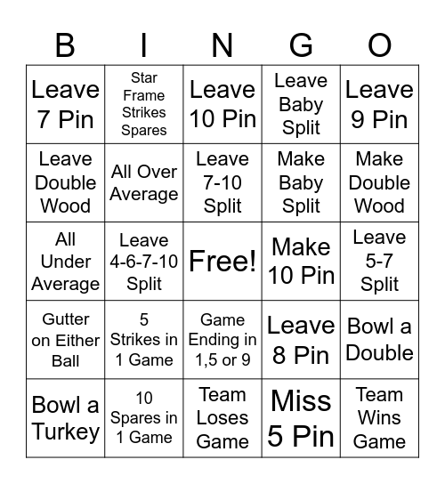 Wednesday  Mixers Bingo Card