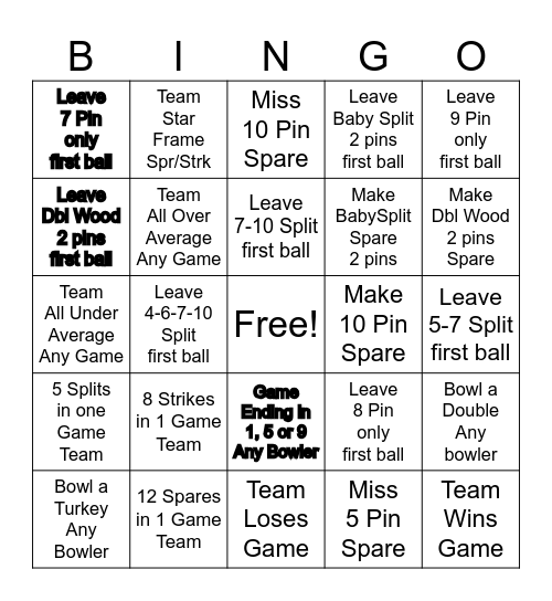 Wednesday Night Mixers Bingo Card