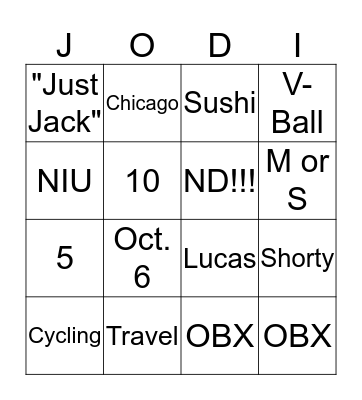 Bingo Card