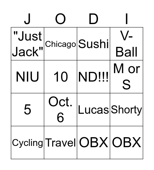 Bingo Card