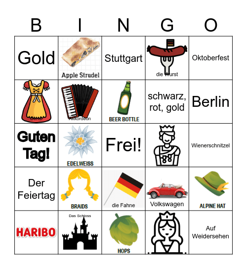 Oktoberfest Bingo Card