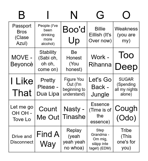 Vibes Vibes Vibes 2.0 Bingo Card