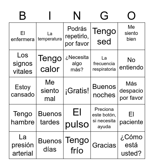 Lotería Bingo Card