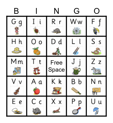 Phonics Bingo Card