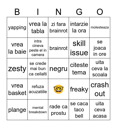 Alex bingo Card