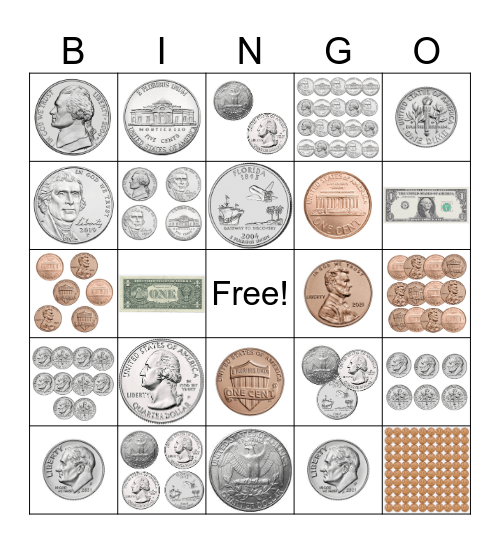 Money Bingo Card