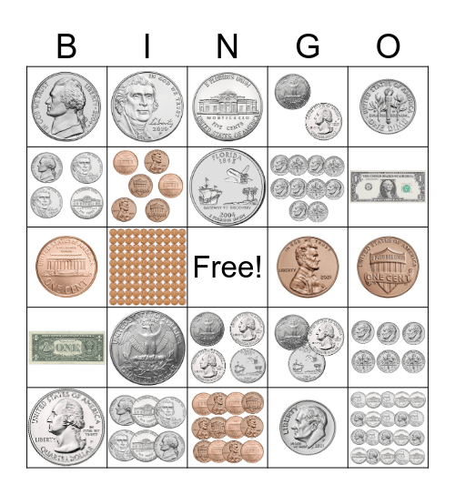 Money Bingo Card