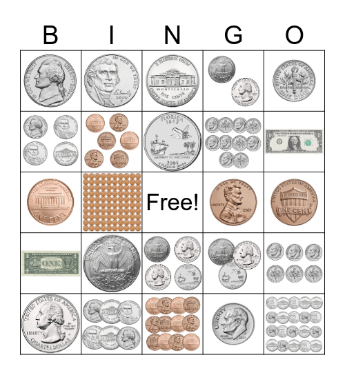 Money Bingo Card