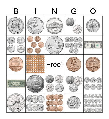 Money Bingo Card