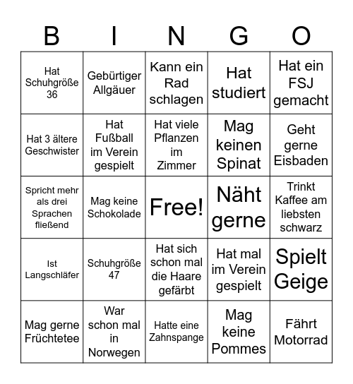 EG Tag Bingo Card