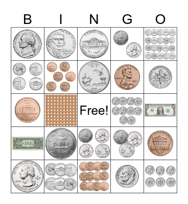 Money Bingo Card