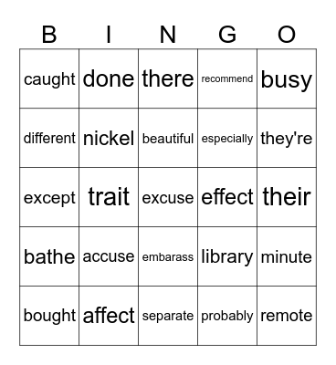 unit 1 week 3 Bingo Card