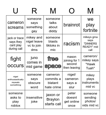 everything gc bingo Card