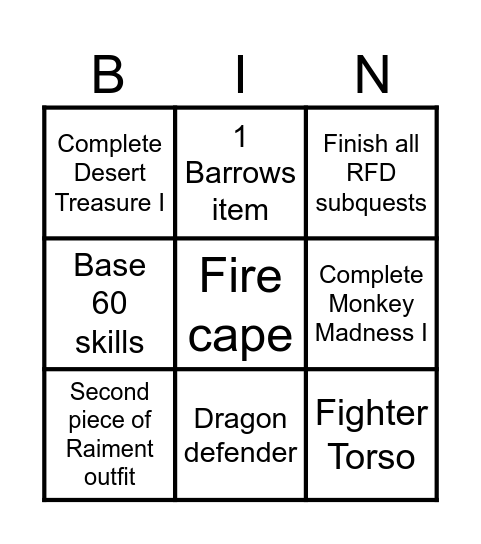 Decubital hope Bingo Card