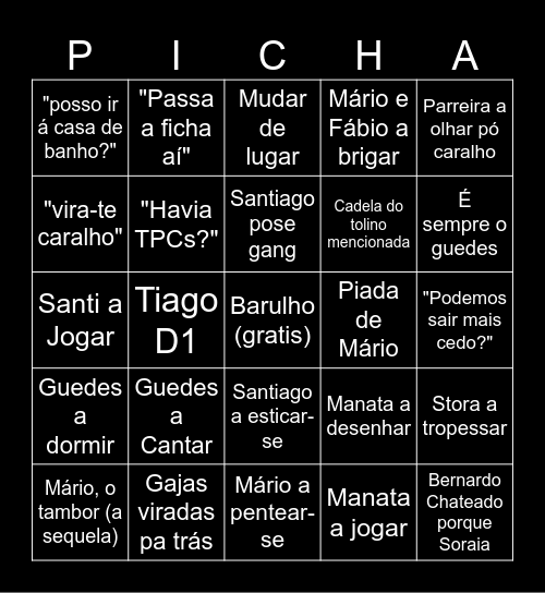 9º E Bingo Card
