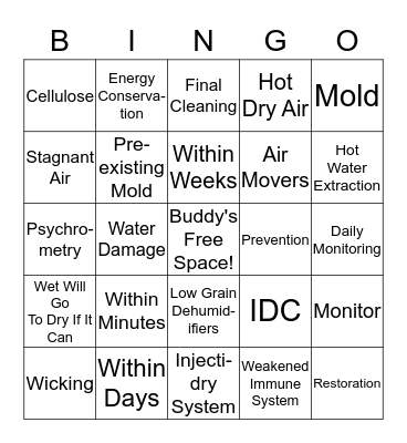Tuft Aide Inc. -  Bingo Card
