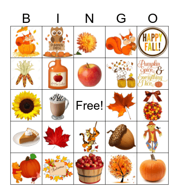 Autumn Bingo Card