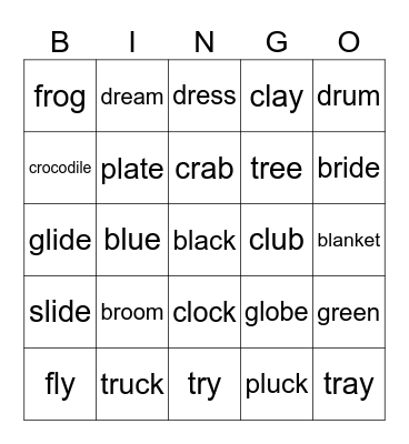 G2A2 W5 Phonics Review Bingo Card