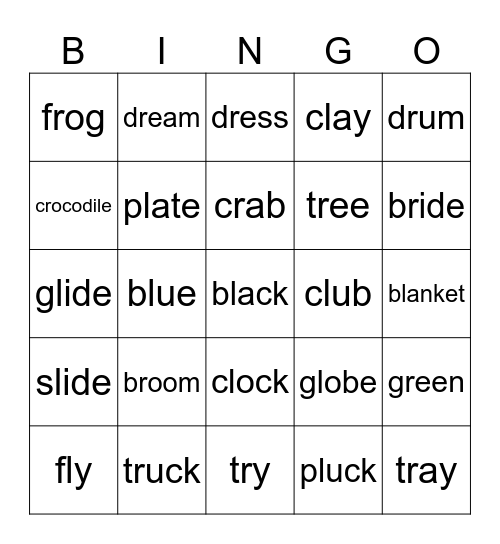 G2A2 W5 Phonics Review Bingo Card