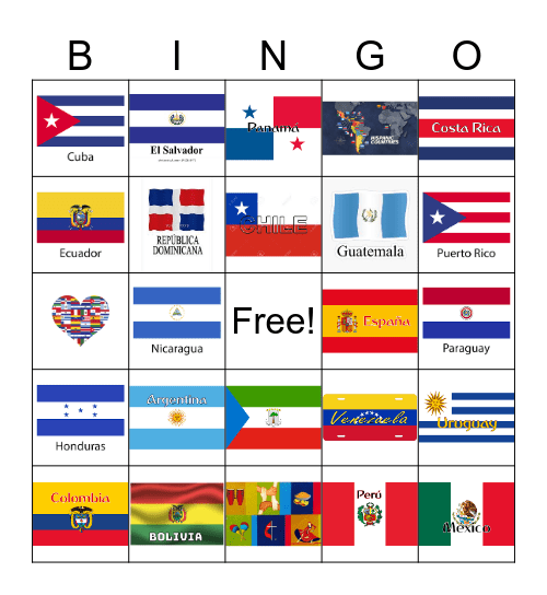 Mes de la Herencia Hispana Bingo Card