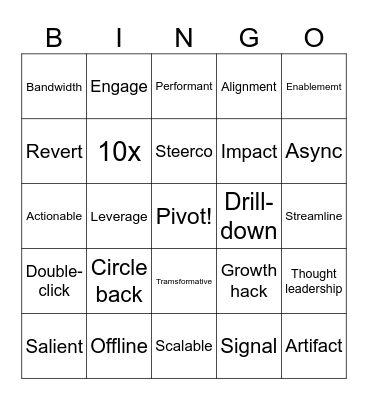 PM Bingo Card