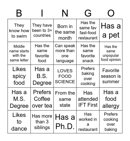 GBM 09/26/2024 Bingo Card