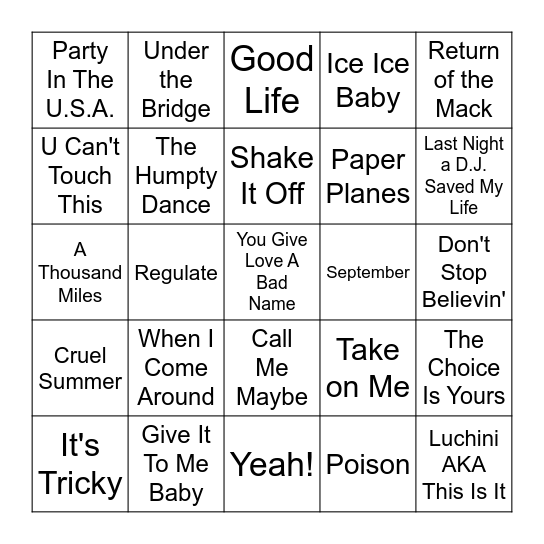 VIBE BINGO Card