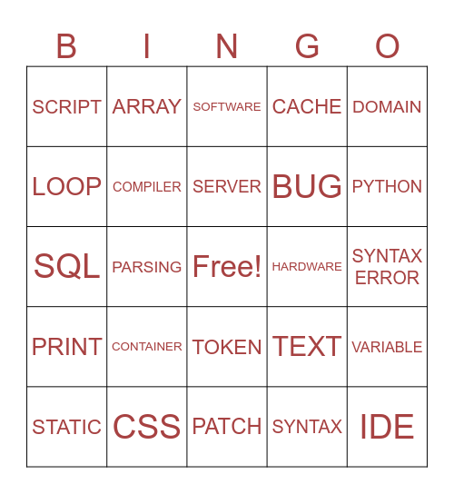 TEAM BUILDING Bingo Card