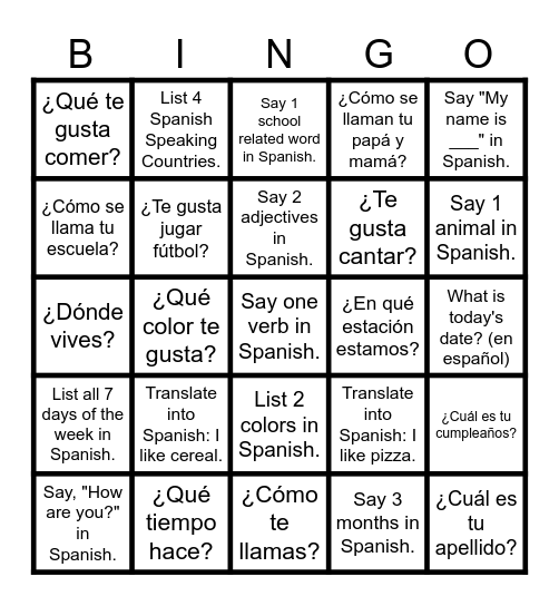 Segarra - Lotería de Conversación Bingo Card