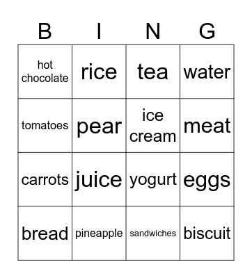 FF1 unit 12 Bingo Card